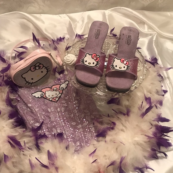 Rare🦄 adorable y2k custom hello kitty shoes with 🌈 light up heels🌈 - Picture 4 of 15